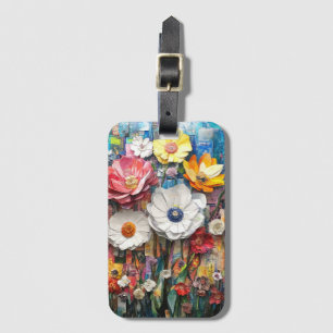 Étiquette À Bagage Balise Abstraite de bagage floral
