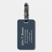 Étiquette À Bagage Balise Abstraite de bagages en acrylique pour couc (Dos Vertical)