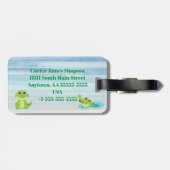 Étiquette À Bagage Balise Alligator de sécurité personnalisée (Dos horizontal)