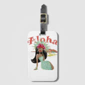 Étiquette À Bagage Balise Aloha Beautiful Luggage (Devant Vertical)
