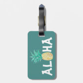 Étiquette À Bagage Balise Aloha Tropical Pineapple Luggage (Dos Vertical)