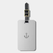 Étiquette À Bagage Balise Ancre avec bracelet en cuir (Devant Vertical)