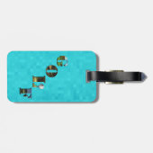 Étiquette À Bagage Balise Aqua Blue Golf, Bagage (Dos horizontal)