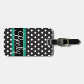 Étiquette À Bagage Balise Bagage Acrylique Dots (Devant horizontal)