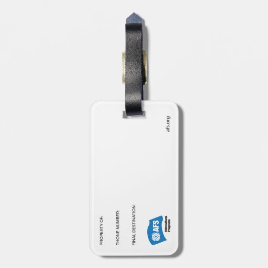Étiquette À Bagage Balise Bagage AFS (Dos Vertical)