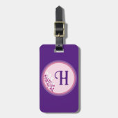 Étiquette À Bagage Balise bagage - Ajouter votre initiale (Devant Vertical)