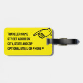 Étiquette À Bagage Balise bagage amusante - BAG PERDU (Dos horizontal)