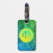 Étiquette À Bagage Balise bagage amusante, visible et personnalisable (Dos Vertical)