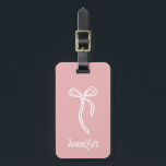 Étiquette À Bagage Balise bagage | arrière - plan rose modifiable<br><div class="desc">Marque à bagages illustrée à la main de l'arc tendance | arrière - plan modifiable. Il est spécialement conçu pour les filles élégantes et tendance.</div>