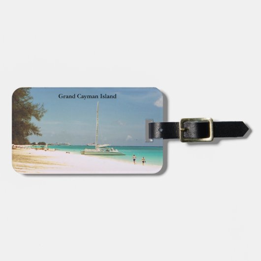 Étiquette À Bagage Balise bagage avec scène de plage (Devant horizontal)