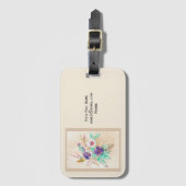 Étiquette À Bagage Balise Bagage Bouquet Pansies (Devant Vertical)