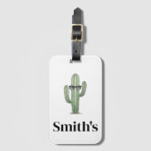 Étiquette À Bagage Balise Bagage Cool Cactus (Devant Vertical)