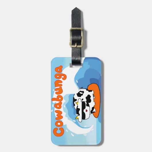 Étiquette À Bagage Balise bagage Cowabunga (Devant Vertical)
