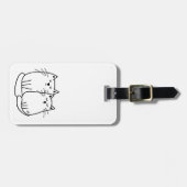 Étiquette À Bagage Balise bagage de chat (Devant horizontal)