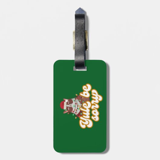 Étiquette À Bagage Balise Bagage de chaton grumpy (Dos Vertical)