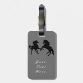 Étiquette À Bagage Balise Bagage de cheval - Texte et couleurs person (Dos Vertical)