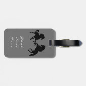 Étiquette À Bagage Balise Bagage de cheval - Texte et couleurs person (Dos horizontal)