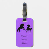 Étiquette À Bagage Balise Bagage de cheval - Texte et couleurs person (Dos Vertical)