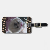 Étiquette À Bagage Balise Bagage de chien maltais (Devant horizontal)