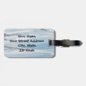 Étiquette À Bagage Balise Bagage de croisière avec sangle en cuir (Dos horizontal)