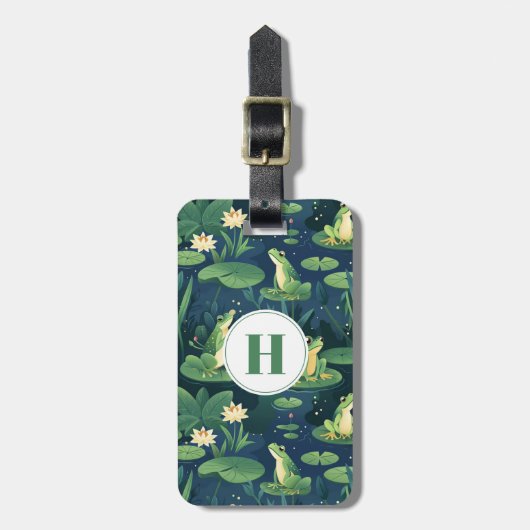 Étiquette À Bagage Balise Bagage de grenouilles mignonnes (Devant Vertical)