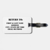 Étiquette À Bagage Balise Bagage de guitare (Dos horizontal)