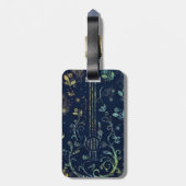 Étiquette À Bagage Balise Bagage de guitare florale (Dos Vertical)