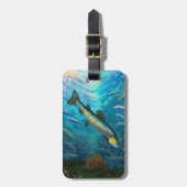 Étiquette À Bagage Balise Bagage de pêche à la truite (Devant Vertical)