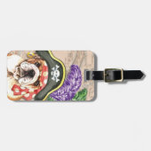 Étiquette À Bagage Balise Bagage de pirate de Bulldog (Devant horizontal)