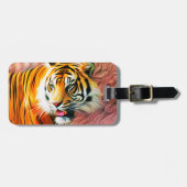 Étiquette À Bagage Balise Bagage de tigre (Devant horizontal)