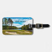 Étiquette À Bagage Balise Bagage de voyage du terrain de golf (Devant horizontal)