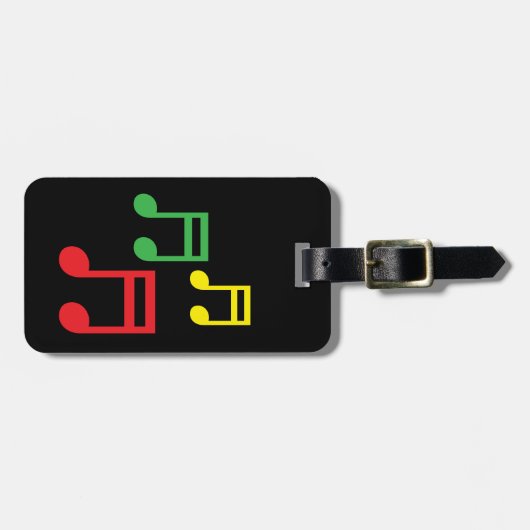 Étiquette À Bagage Balise bagage de voyage personnalisée avec notes d (Devant horizontal)