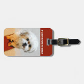Étiquette À Bagage Balise Bagage double face de chien Malshi (Devant horizontal)