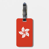 Étiquette À Bagage Balise Bagage du drapeau de Hong Kong (Dos Vertical)