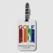 Étiquette À Bagage Balise Bagage du joueur de golf (Devant Vertical)