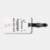 Étiquette À Bagage Balise Bagage du survivant du cancer du sein (Dos horizontal)