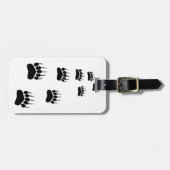 Étiquette À Bagage Balise Bagage Empreinte de patte de l'ours (Devant horizontal)