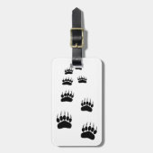 Étiquette À Bagage Balise Bagage Empreinte de patte de l'ours (Devant Vertical)