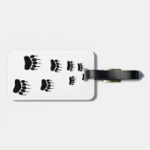 Étiquette À Bagage Balise Bagage Empreinte de patte de l'ours (Dos horizontal)