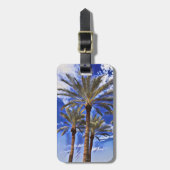 Étiquette À Bagage Balise Bagage en acrylique des palmiers (Devant Vertical)