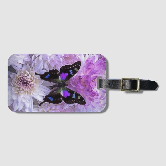 Étiquette À Bagage Balise Bagage en acrylique papillon (Devant Horizontal)