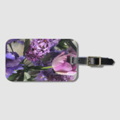 Étiquette À Bagage Balise Bagage en acrylique violet (Devant Horizontal)