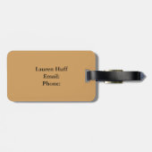 Étiquette À Bagage Balise Bagage en cuir (Dos horizontal)