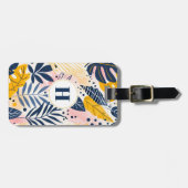 Étiquette À Bagage Balise Bagage Feuille tropical (Devant horizontal)