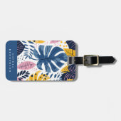 Étiquette À Bagage Balise Bagage Feuille tropical (Devant horizontal)