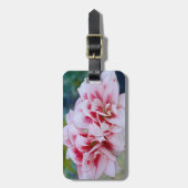 Étiquette À Bagage Balise Bagage Fleurs Roses (Devant Vertical)