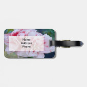 Étiquette À Bagage Balise Bagage Fleurs Roses (Dos horizontal)