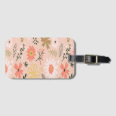 Étiquette À Bagage Balise Bagage Floral Boho (Devant Horizontal)