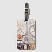 Étiquette À Bagage Balise Bagage France vintage (Devant Vertical)