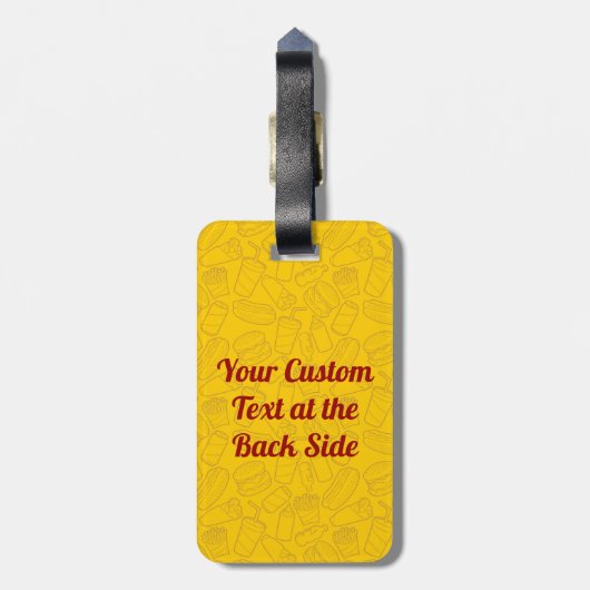 Étiquette À Bagage Balise Bagage Fries (Dos Vertical)